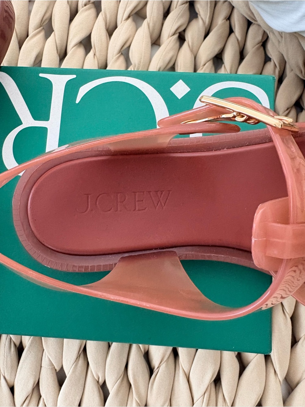 J. Crew Glossy Jelly Fisherman Sandals in Dusty Rose - Picture 3 of 5